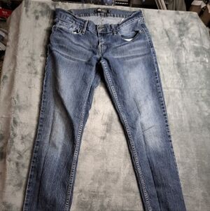 Levis 524 Jeans Womens 7 Blue Cotton Denim Skinny‎ Stretch Medium Wash Workwear